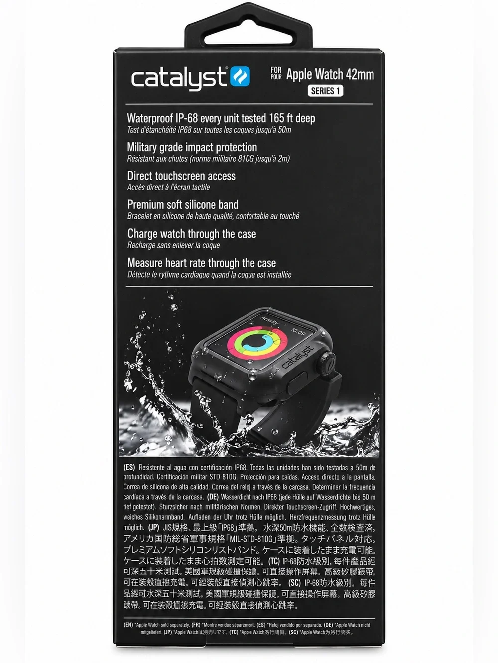 Catalyst Waterproof Case & Band • Apple Watch Series 1 • 42mm • (Black)